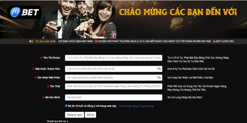 Đăng ký ngay tài khoản tại nhà cái I9BET để không bỏ lỡ các tựa game hay